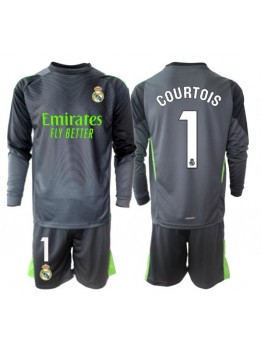 Real Madrid Thibaut Courtois #1 Målvakt Replika Tredje Kläder Barn 2025-26 Långärmad (+ byxor)